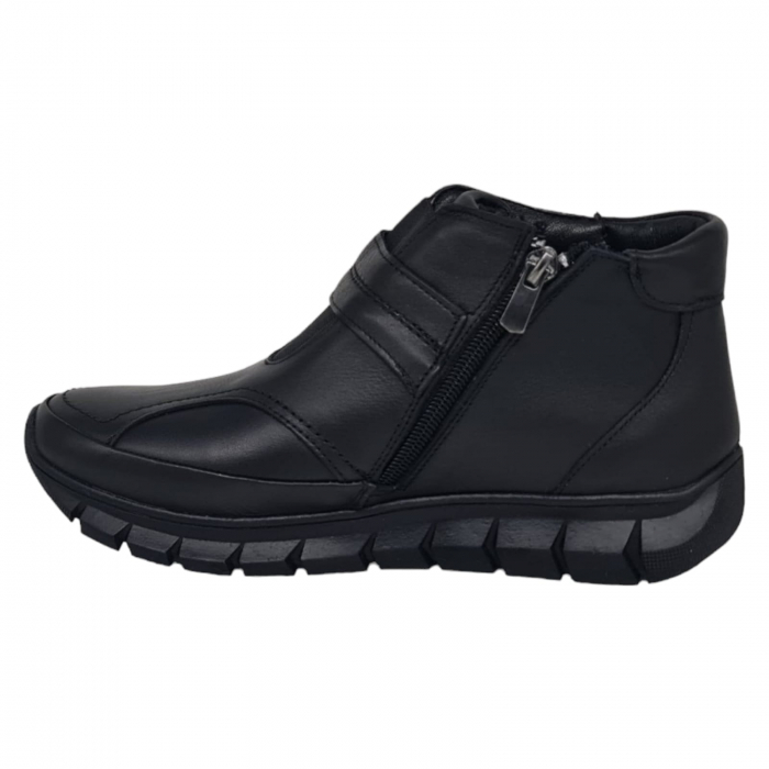 Ghete Damă Casual Din Piele Naturală Neagra 8502 [3]