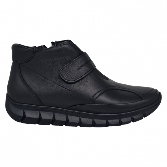 Ghete Damă Casual Din Piele Naturală Neagra 8502 [2]