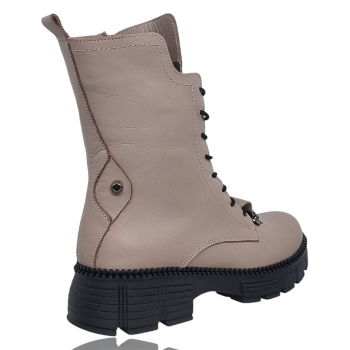 Ghete Damă Casual Din Piele Naturală Vizon 8766 [2]