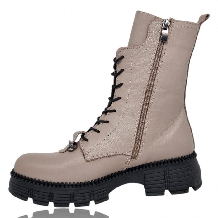 Ghete Damă Casual Din Piele Naturală Vizon 8766 [7]