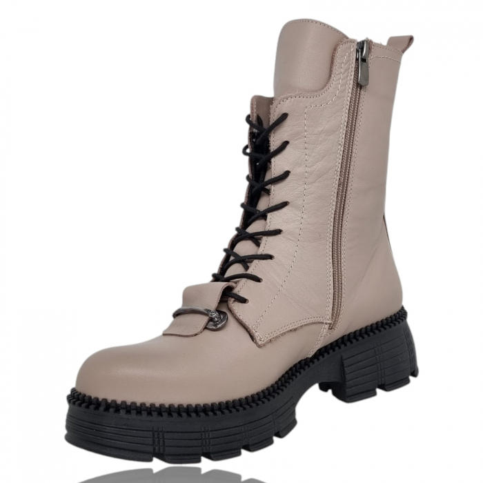 Ghete Damă Casual Din Piele Naturală Vizon 8766 [6]