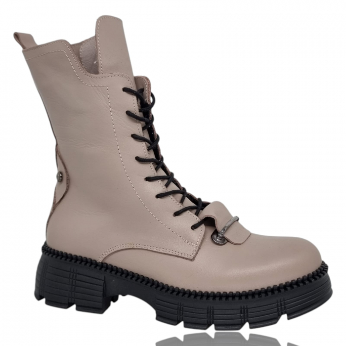 Ghete Damă Casual Din Piele Naturală Vizon 8766 [4]