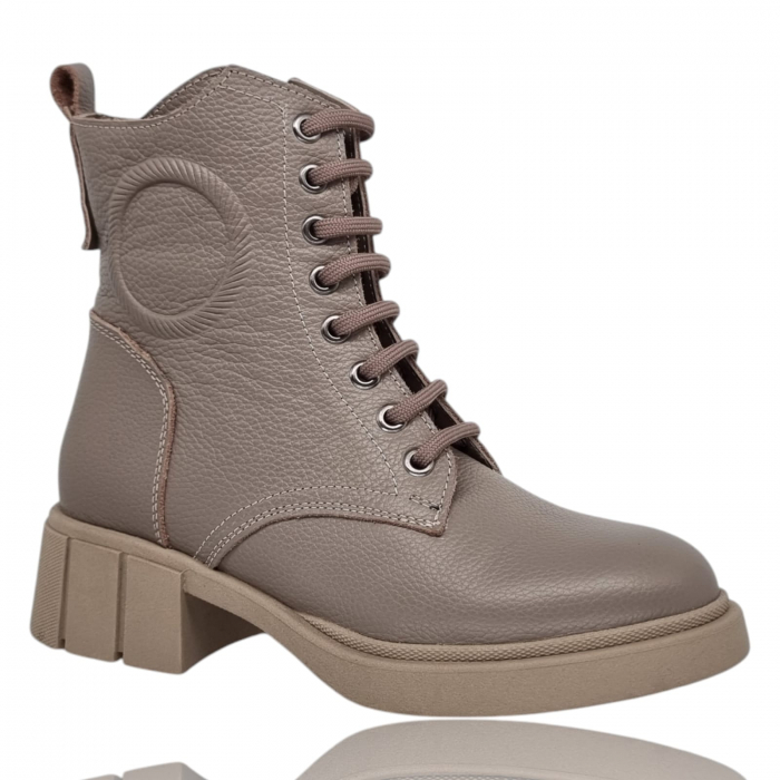 Ghete Damă Casual Din Piele Naturală Vizon 8768 [3]