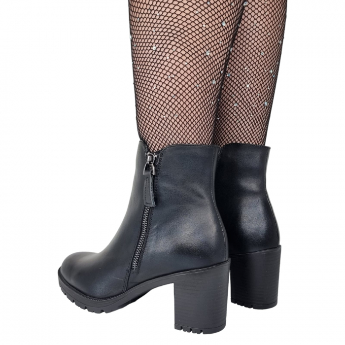 Ghete Damă Casual Din Piele Neagră  8518 [3]