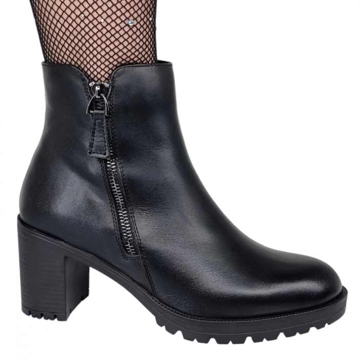 Ghete Damă Casual Din Piele Neagră  8518 [6]