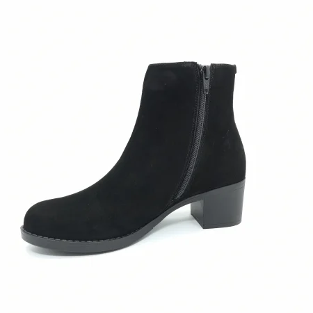 Ghete Damă Casual Din Piele Velur Naturală Neagră 30100 [2]