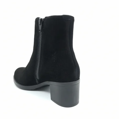 Ghete Damă Casual Din Piele Velur Naturală Neagră 30100 [3]