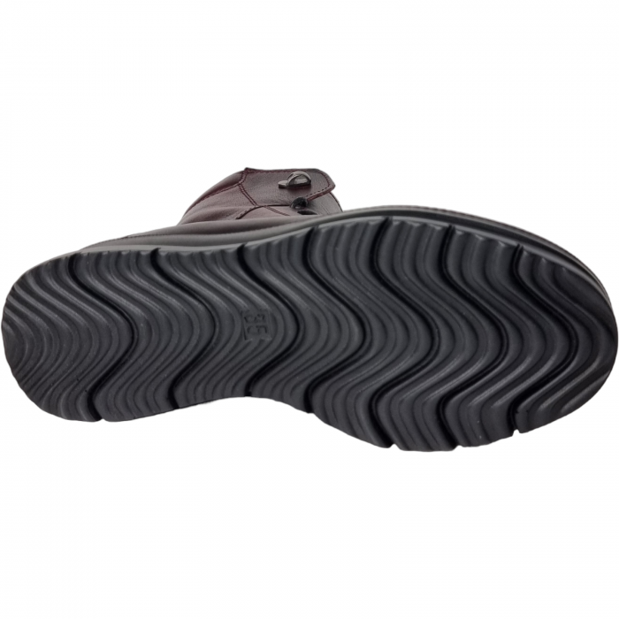Ghete Damă Casual Din Piele Naturală Bordo 8546 [2]