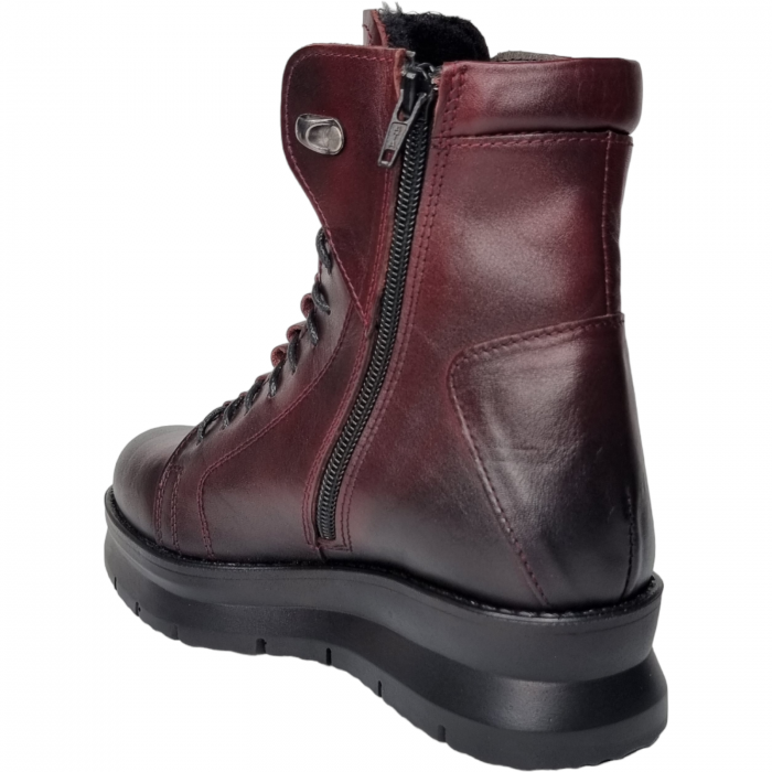 Ghete Damă Casual Din Piele Naturală Bordo 8546 [5]