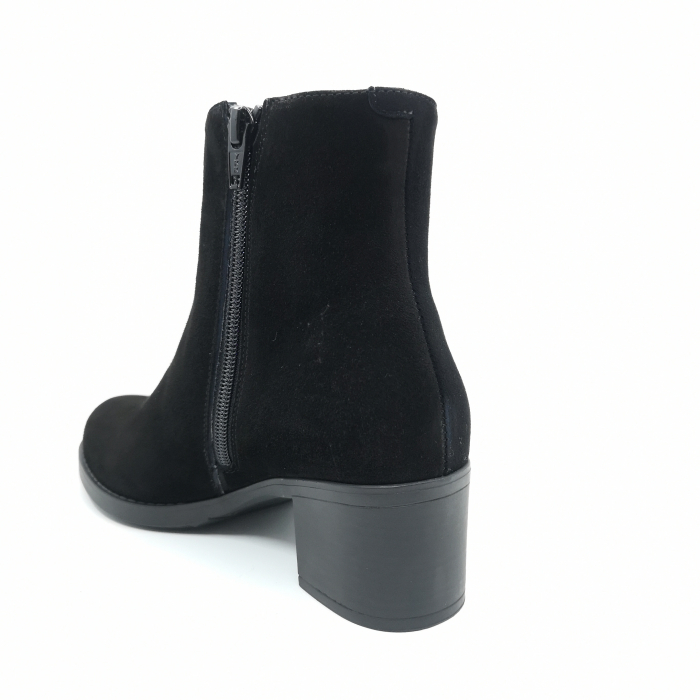 Ghete Damă Casual Din Piele Velur Naturală Neagră 8501 [3]