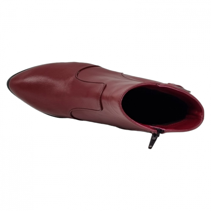 Ghete Damă Elegante Din Piele Naturală Bordo 9543 [2]