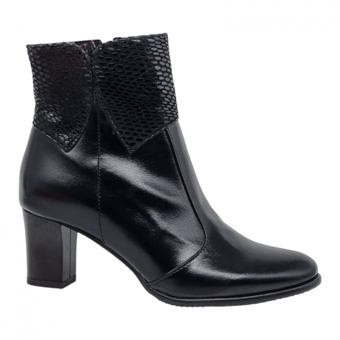 Ghete Damă Elegante Din Piele Naturală Neagră 9550 [2]