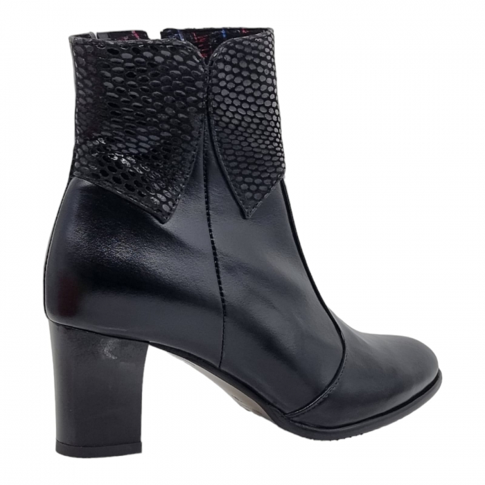 Ghete Damă Elegante Din Piele Naturală Neagră 9550 [5]