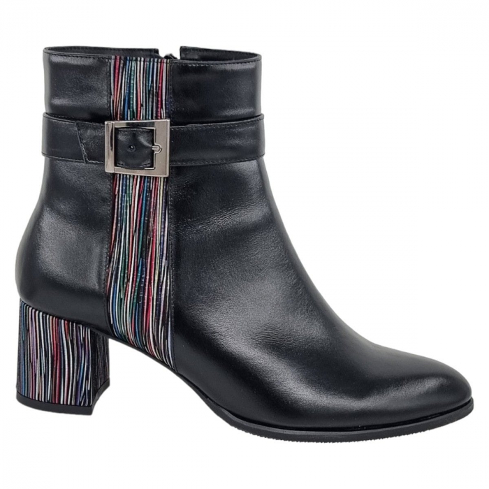 Ghete Damă Elegante Din Piele Naturală Neagră Linii 9588 [6]