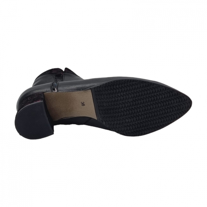 Ghete Damă Elegante Din Piele Naturală Neagră 9607 [5]