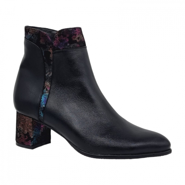 Ghete Damă Elegante Din Piele Naturală Neagră 9607 [6]