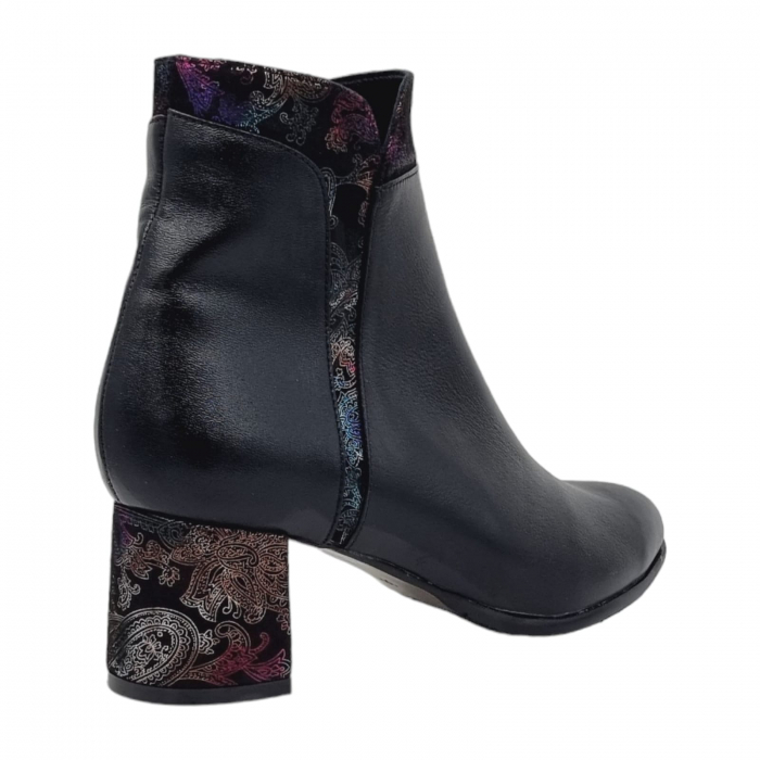Ghete Damă Elegante Din Piele Naturală Neagră 9607 [8]