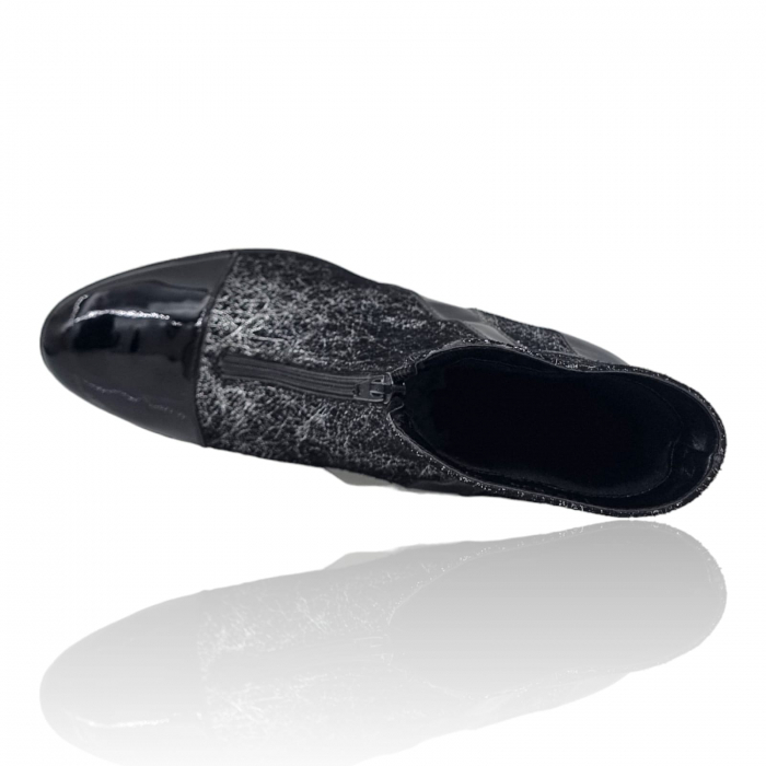 Ghete Damă Elegante Din Piele Naturală Neagră Gri 9615 [7]