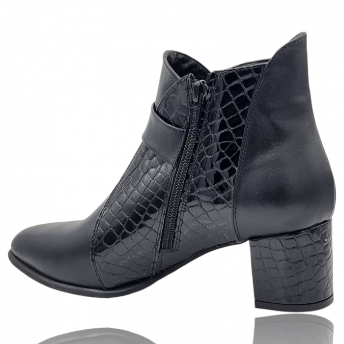 Ghete Damă Elegante Din Piele Naturală Neagră 9616 [4]