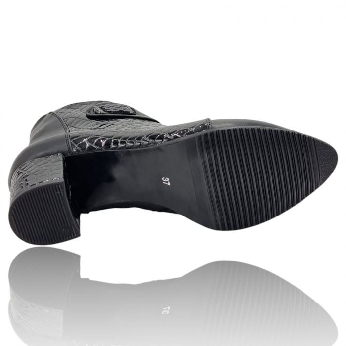 Ghete Damă Elegante Din Piele Naturală Neagră 9616 [6]