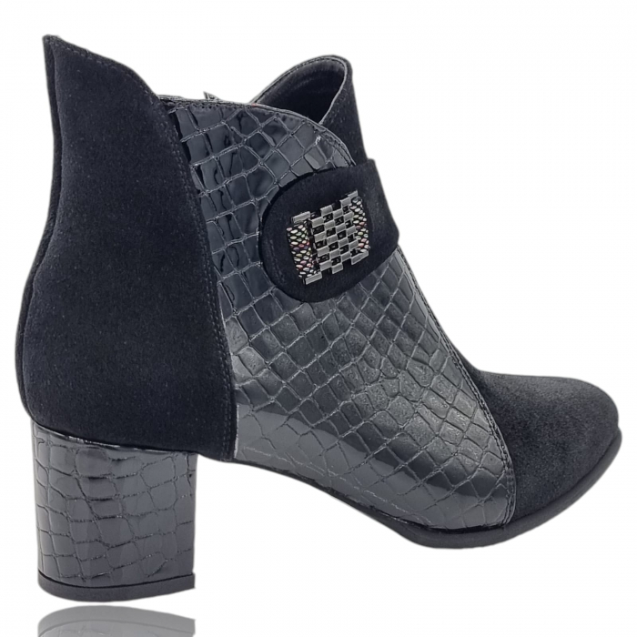 Ghete Damă Elegante Din Piele Naturală Neagră Vel 9618 [4]