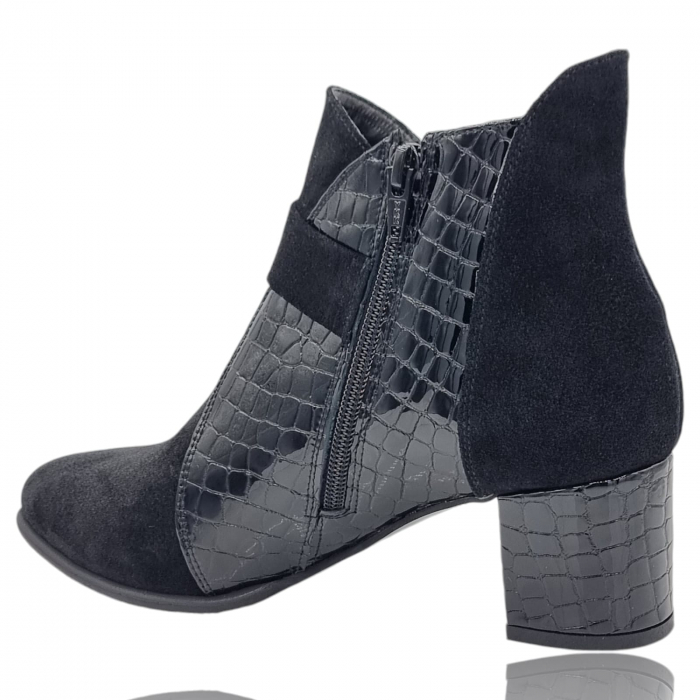Ghete Damă Elegante Din Piele Naturală Neagră Vel 9618 [9]