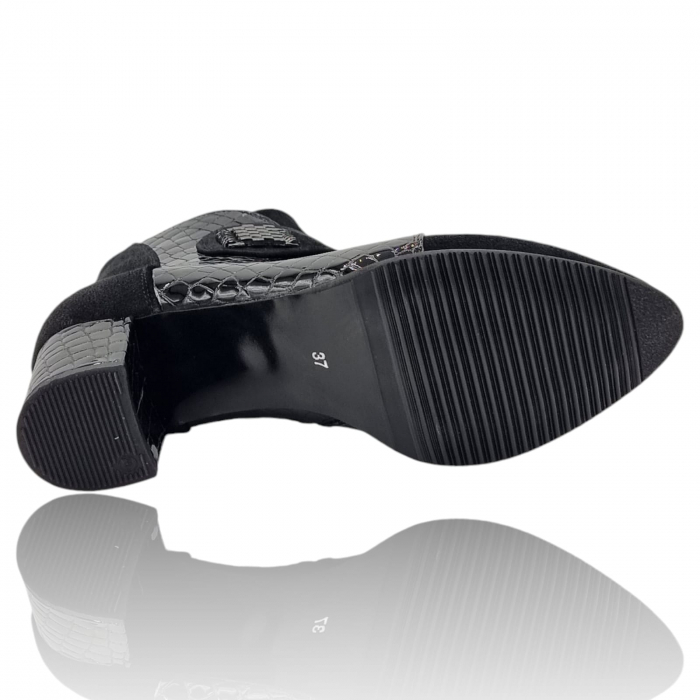 Ghete Damă Elegante Din Piele Naturală Neagră Vel 9618 [8]