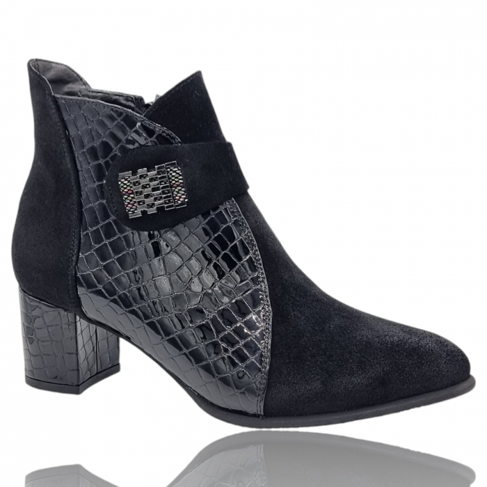 Ghete Damă Elegante Din Piele Naturală Neagră Vel 9618 [3]