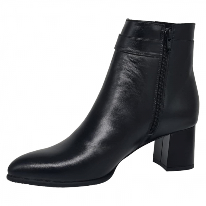 Ghete Damă Elegante Din Piele Naturală Neagra 9502 [2]