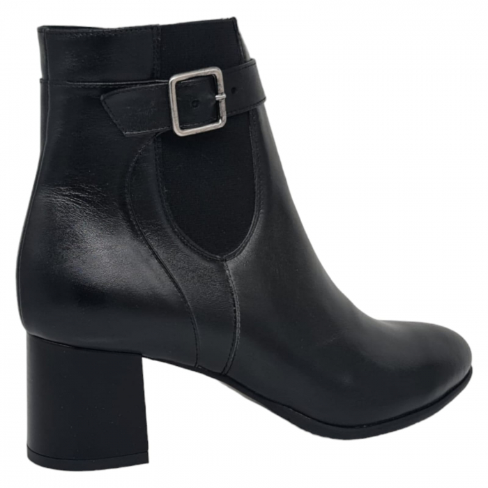 Ghete Damă Elegante Din Piele Naturală Neagra 9502 [4]