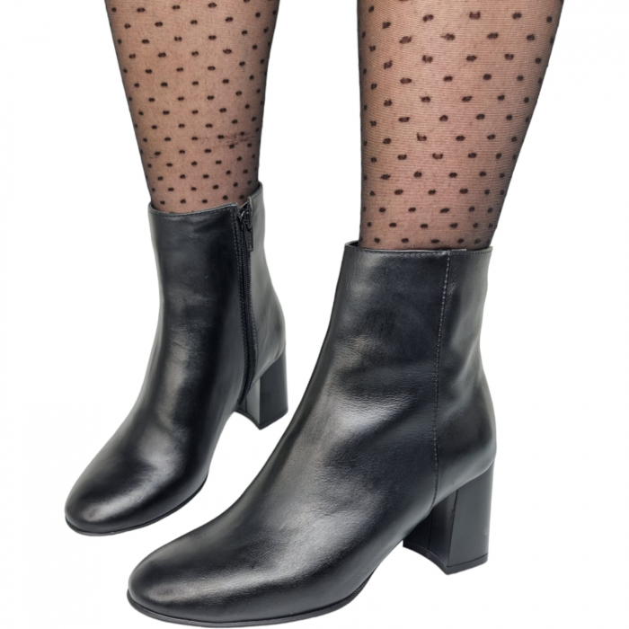 Ghete Damă Elegante Din Piele Naturală Blue 9563 [4]