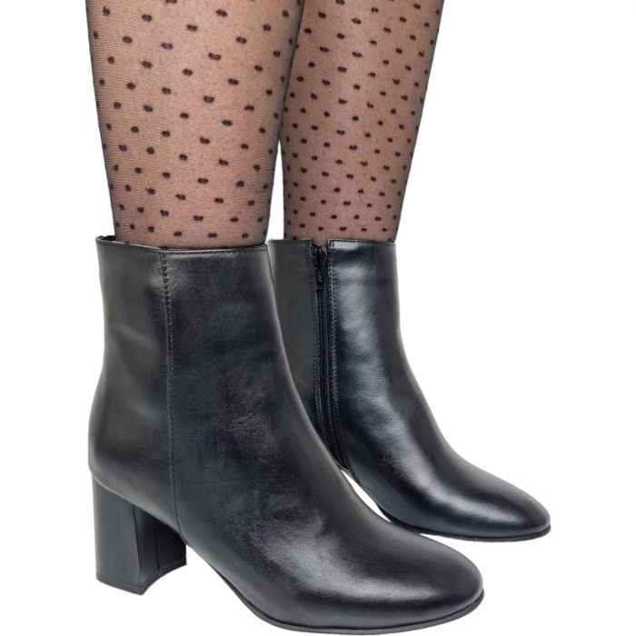 Ghete Damă Elegante Din Piele Naturală Blue 9563 [2]