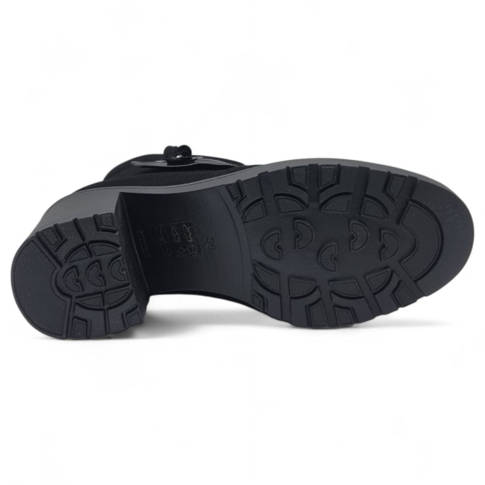 Ghete Damă Elegante Din Piele Întoarsă  Negru Velur  40219 [6]