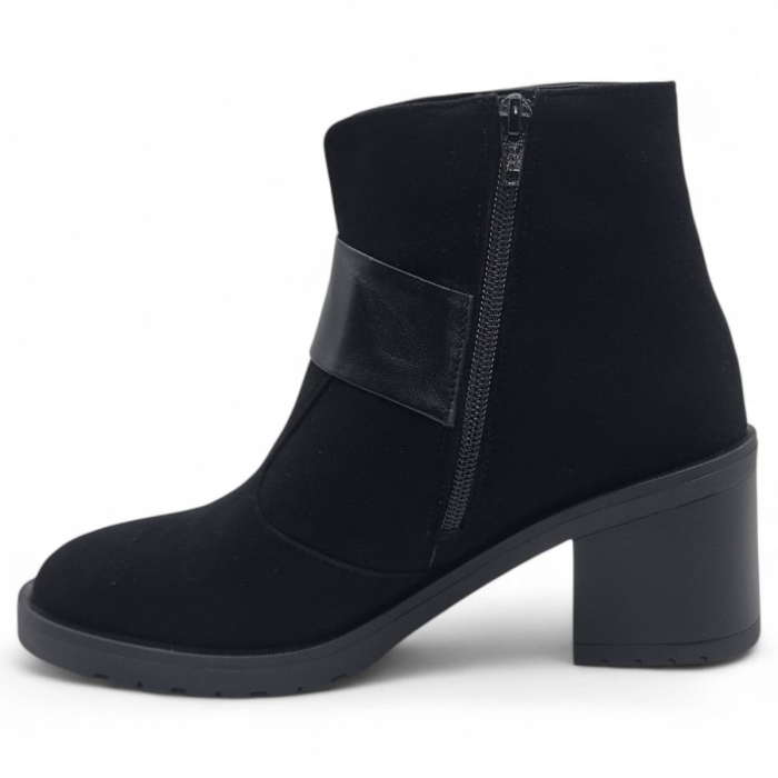 Ghete Damă Elegante Din Piele Întoarsă  Negru Velur  40219 [4]