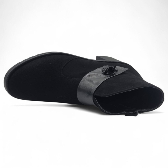 Ghete Damă Elegante Din Piele Întoarsă  Negru Velur  40219 [7]