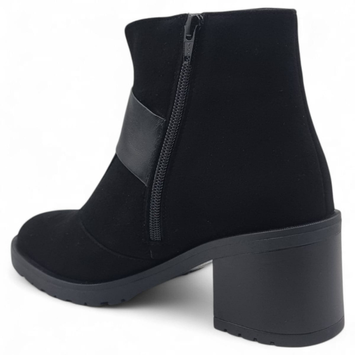 Ghete Damă Elegante Din Piele Întoarsă  Negru Velur  40219 [5]