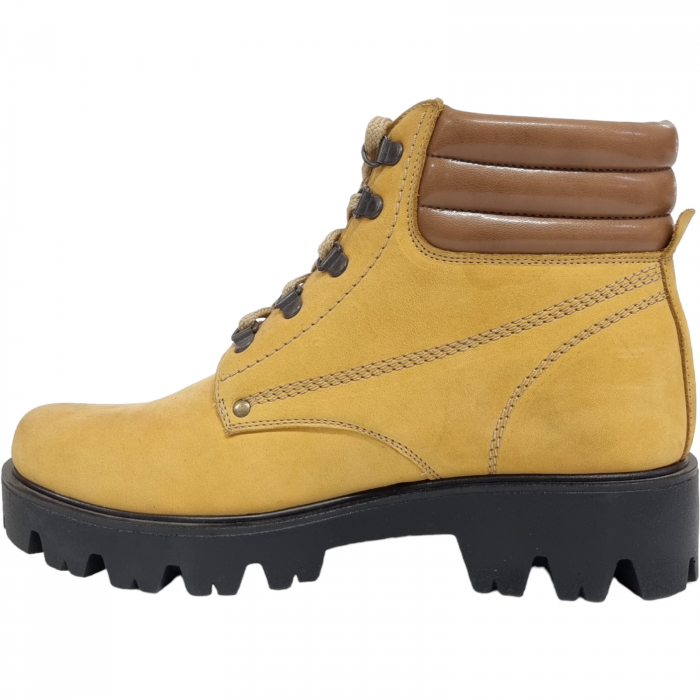 Ghete Damă Casual Din Piele Naturală Galbenă 8543 [2]
