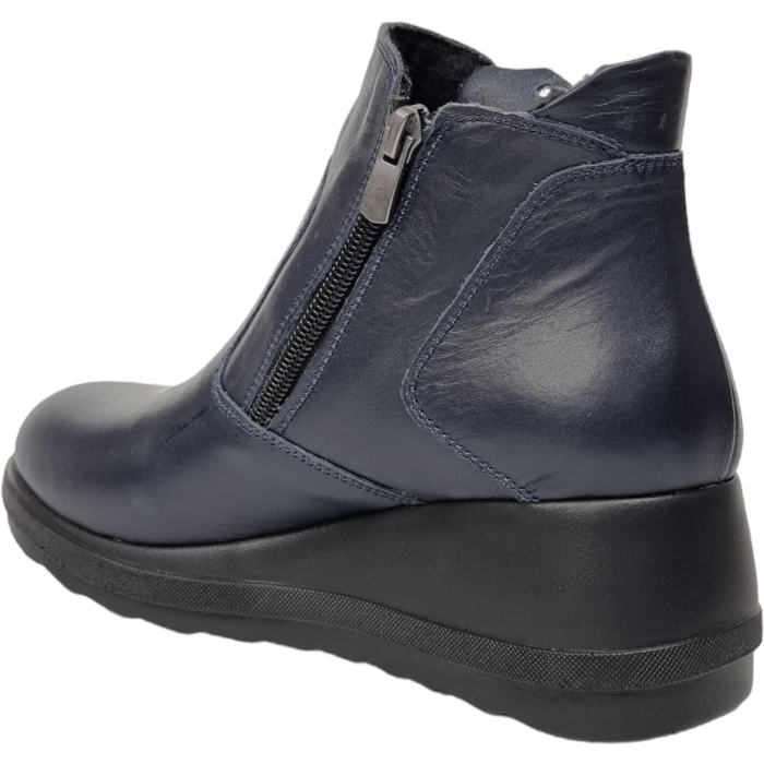 Ghete Damă Casual Din Piele Naturală Blue 8547 [2]