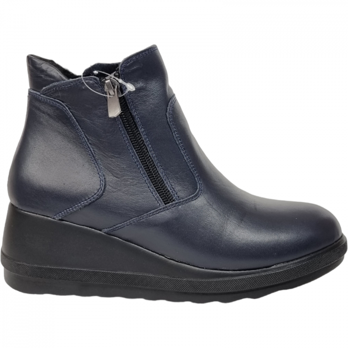 Ghete Damă Casual Din Piele Naturală Blue 8547 [3]