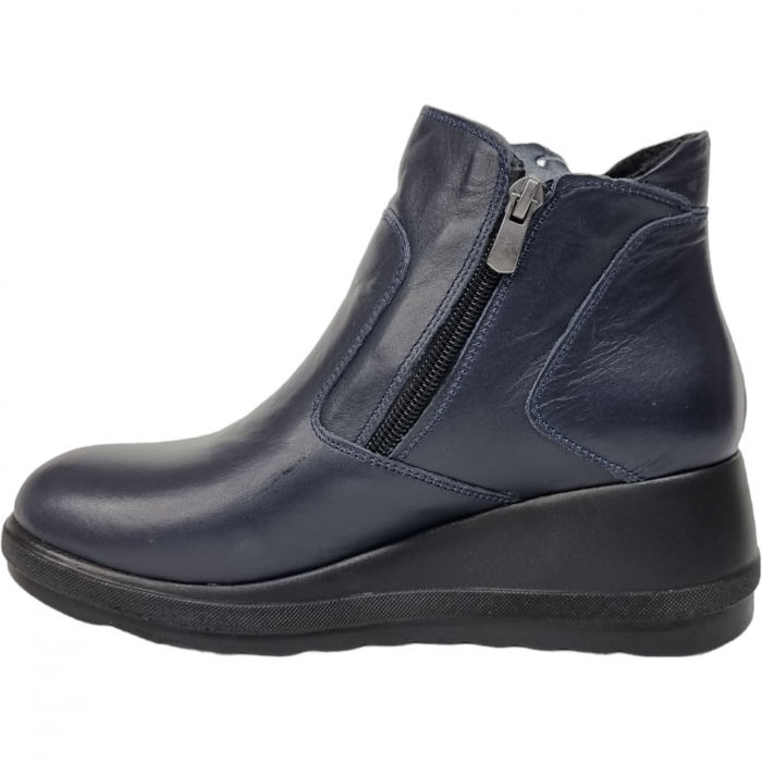 Ghete Damă Casual Din Piele Naturală Blue 8547 [4]