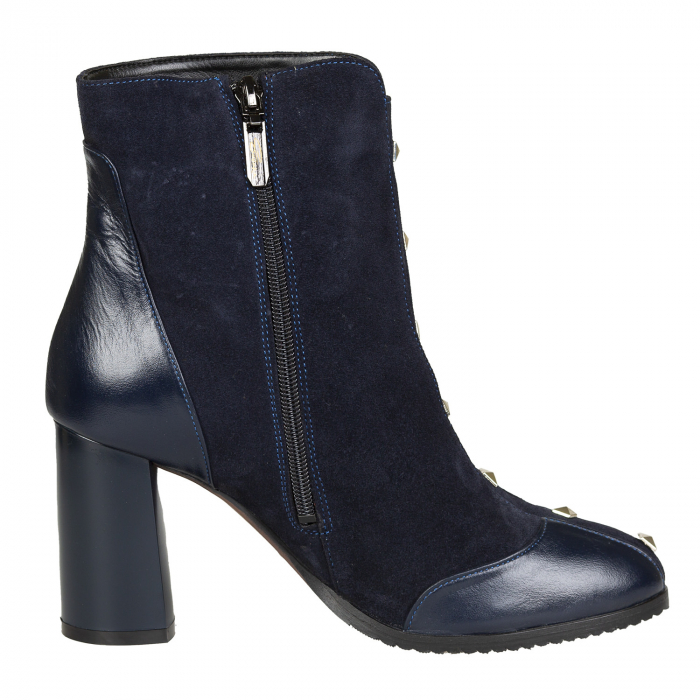Ghete Damă Elegante Din Piele Velur Naturală Blue 9508 [2]