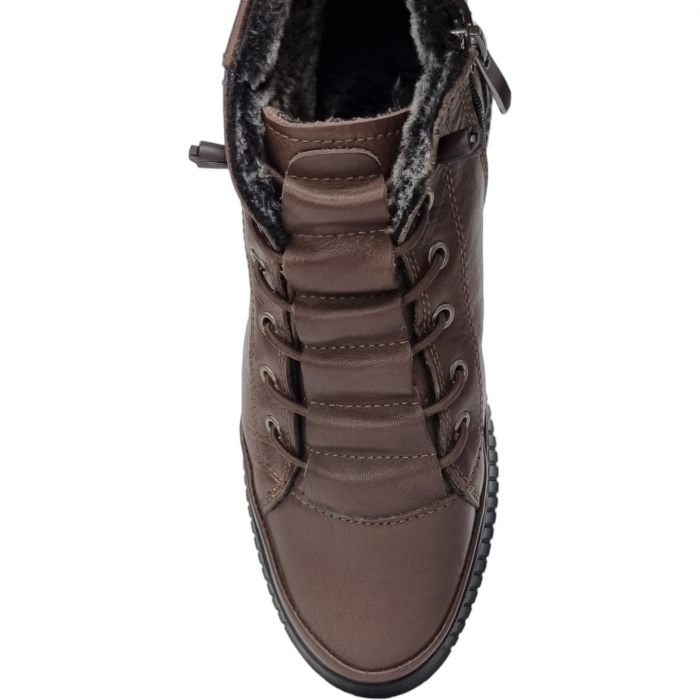 Ghete Damă Casual Din Piele Naturală Maro 8538 [2]