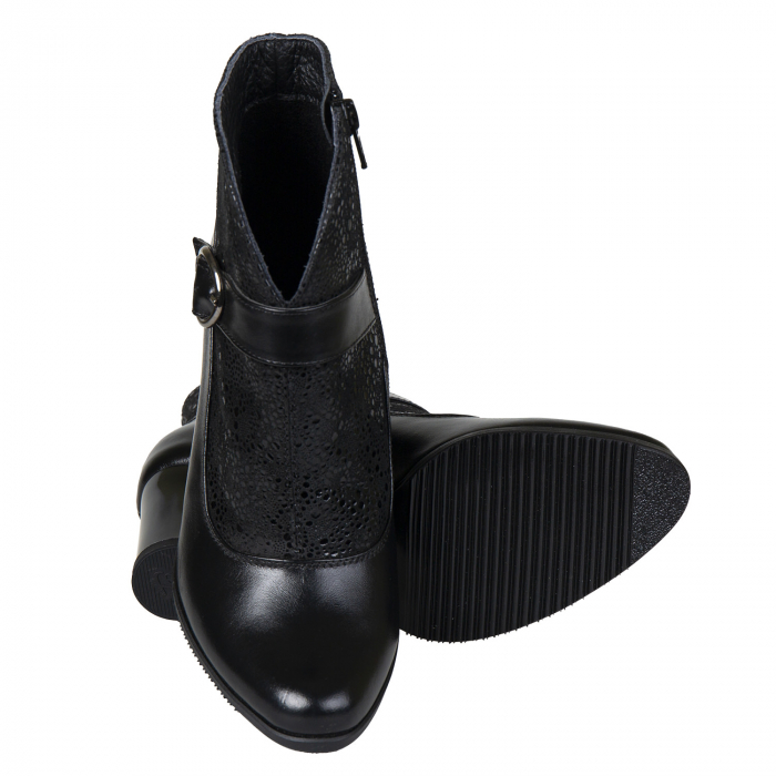 Ghete Damă Elegante Din Piele Naturală Neagră 9516 [5]