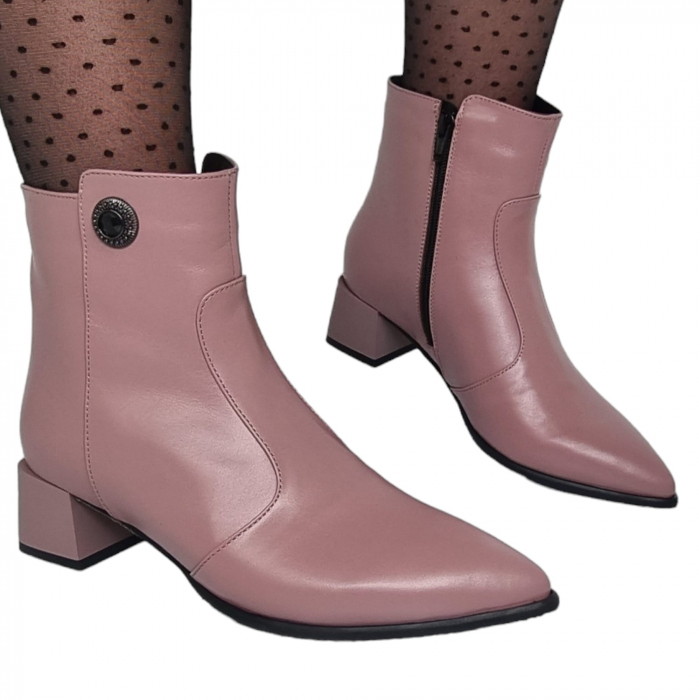 Ghete Damă Elegante Din Piele Naturală Lila 9518 [6]