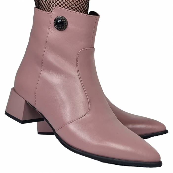 Ghete Damă Elegante Din Piele Naturală Lila 9518 [2]