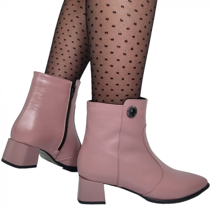 Ghete Damă Elegante Din Piele Naturală Lila 9518 [5]