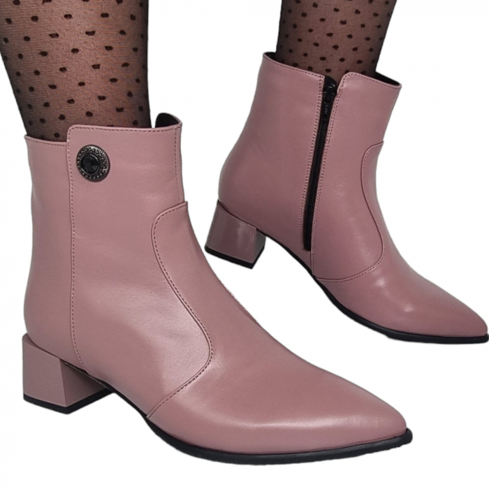 Ghete Damă Elegante Din Piele Naturală Lila 9518 [8]