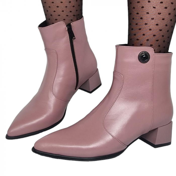 Ghete Damă Elegante Din Piele Naturală Lila 9518 [11]