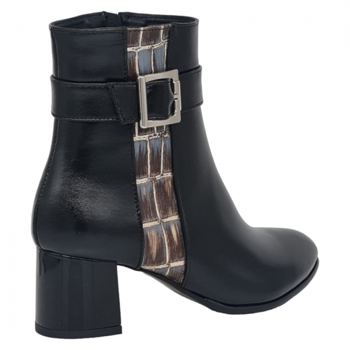 Ghete Damă Elegante Din Piele Naturală Neagră 9501 [9]
