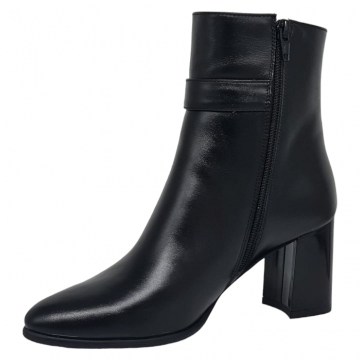 Ghete Damă Elegante Din Piele Naturală Neagră 9504 [9]
